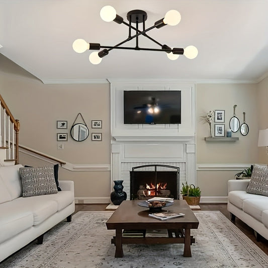 Sleek Semi-Flush Mount Ceiling Light for Lofts & Apartments