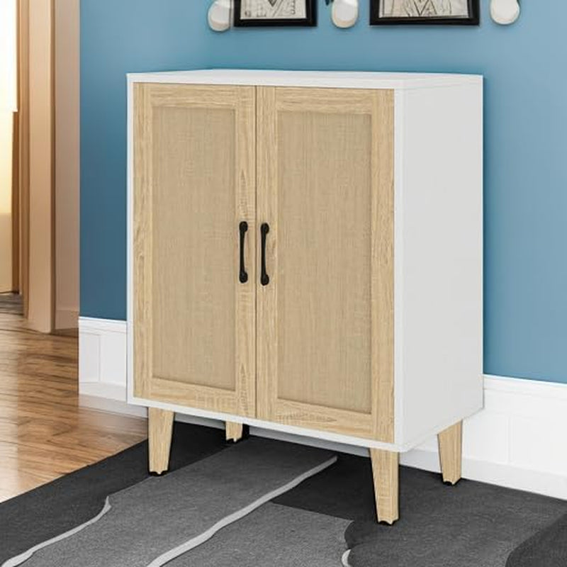 Stylish Storage Console with Rattan Doors | Buffet Cabinet