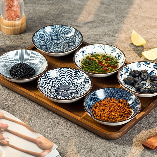 6-Piece Ceramic Snack Plates