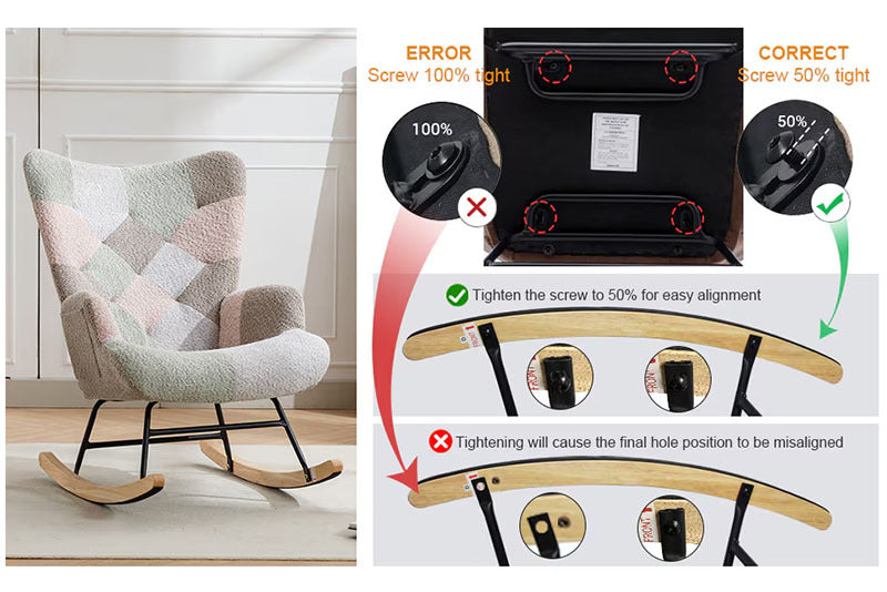 The Art of Relaxation – Vibrant Rocking Chair – Macaron Edition