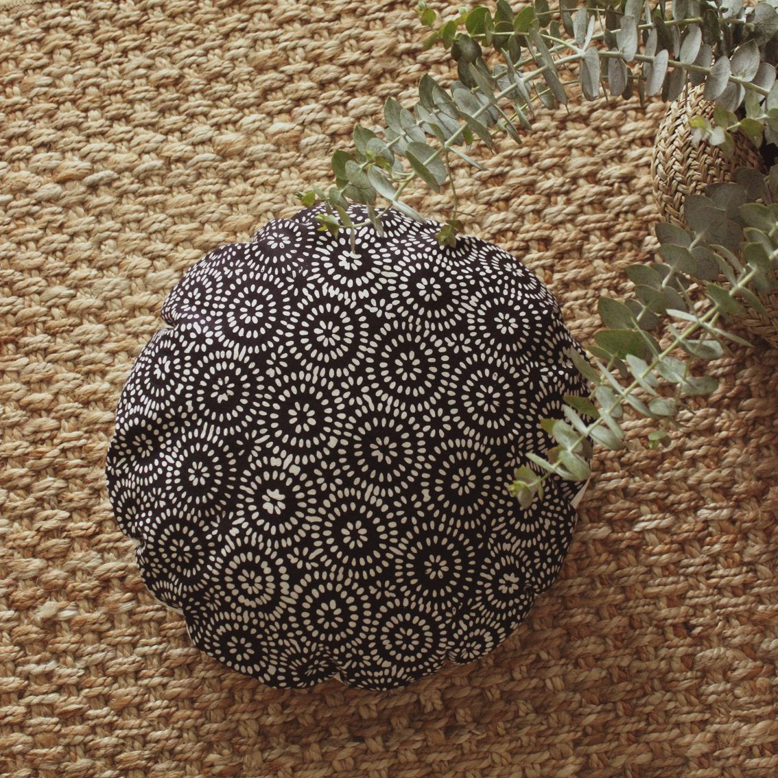 Traditional Batik Decorative Round Pillow Bundle