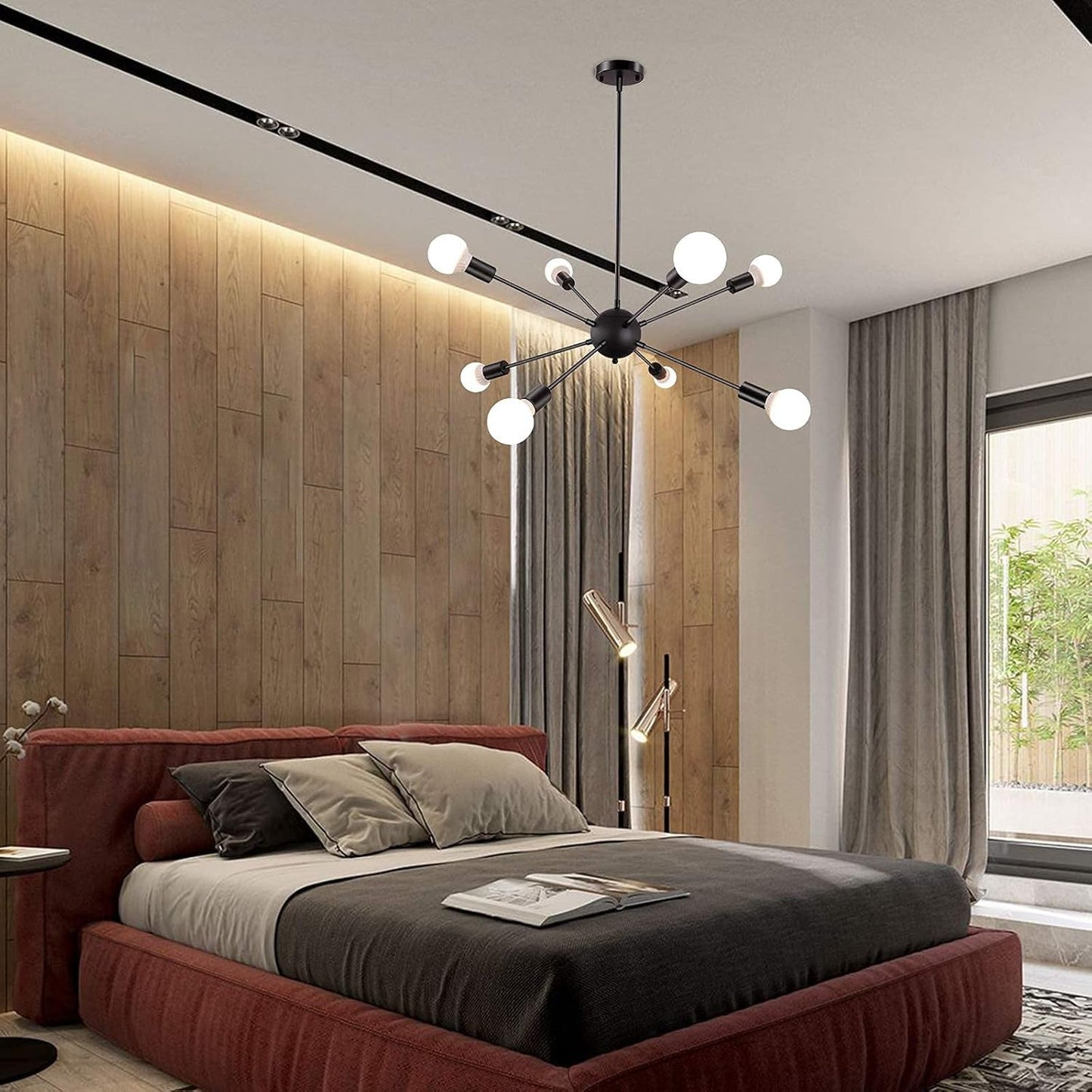 Vintage-Inspired 8-Bulb Sputnik Pendant Light
