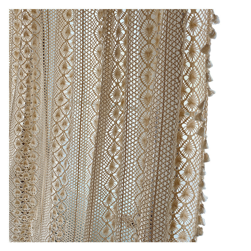 LaceHarvest™ Crochet Curtain | Semi-Sheer Farmhouse & Boho Style