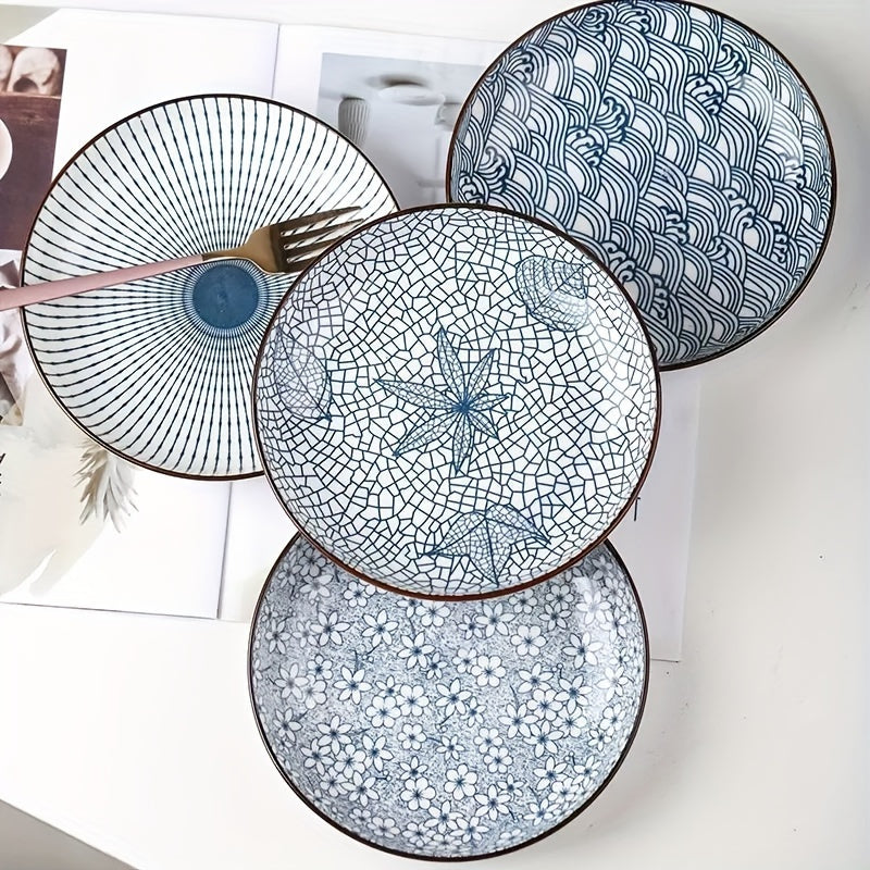 4 piece set Artisan Ceramic Plates