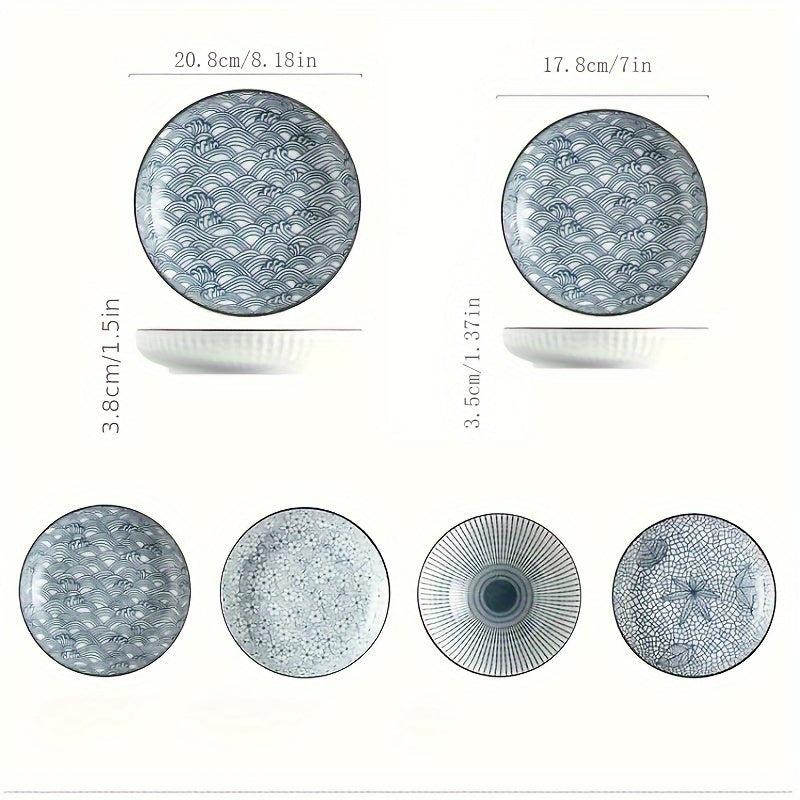 4 piece set Artisan Ceramic Plates