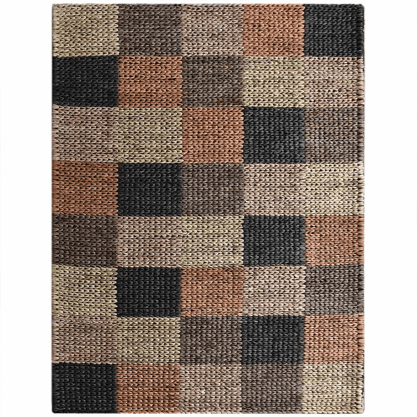 Rugsotic Angelic Hand-Woven Jute Rug with Geometric Pattern