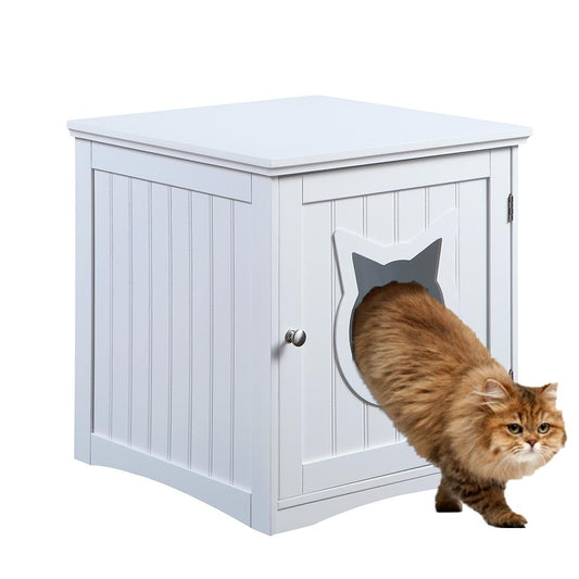 Multi-Use Cat Furniture Nightstand & Litter Enclosure
