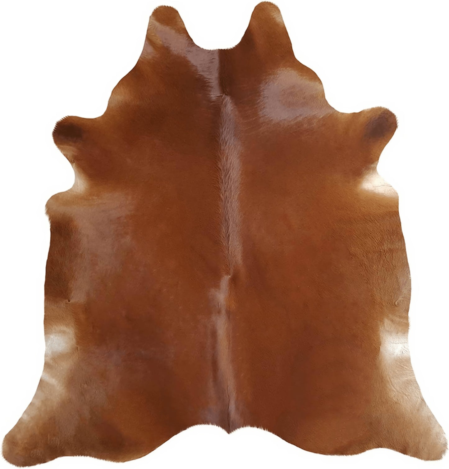 Dark Brown Cowhide Area Rug 6x7 | Handmade, Shed-Free & Durable