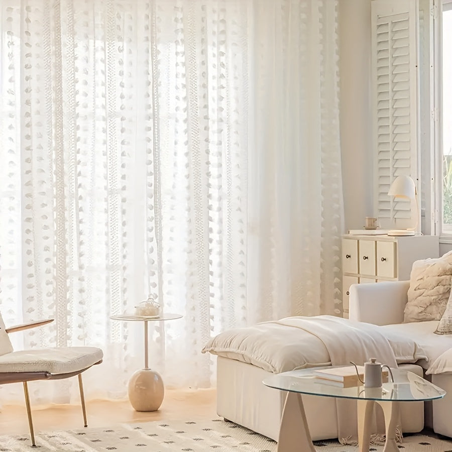 French Pastoral Gauze Curtains