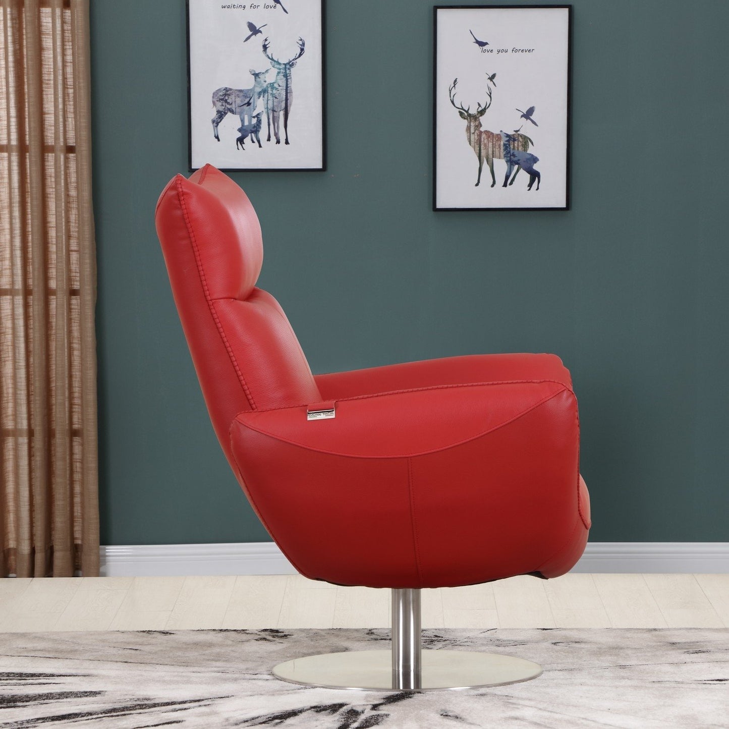 Sleek Contemporary Leather Lounge Chair – Modern Comfort & Style