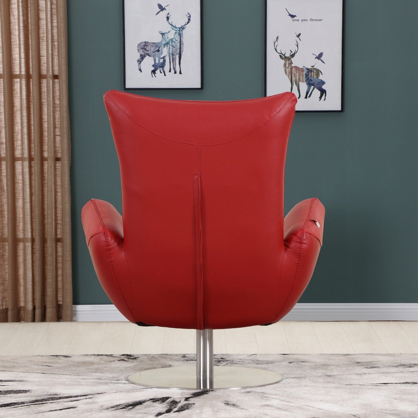 Sleek Contemporary Leather Lounge Chair – Modern Comfort & Style