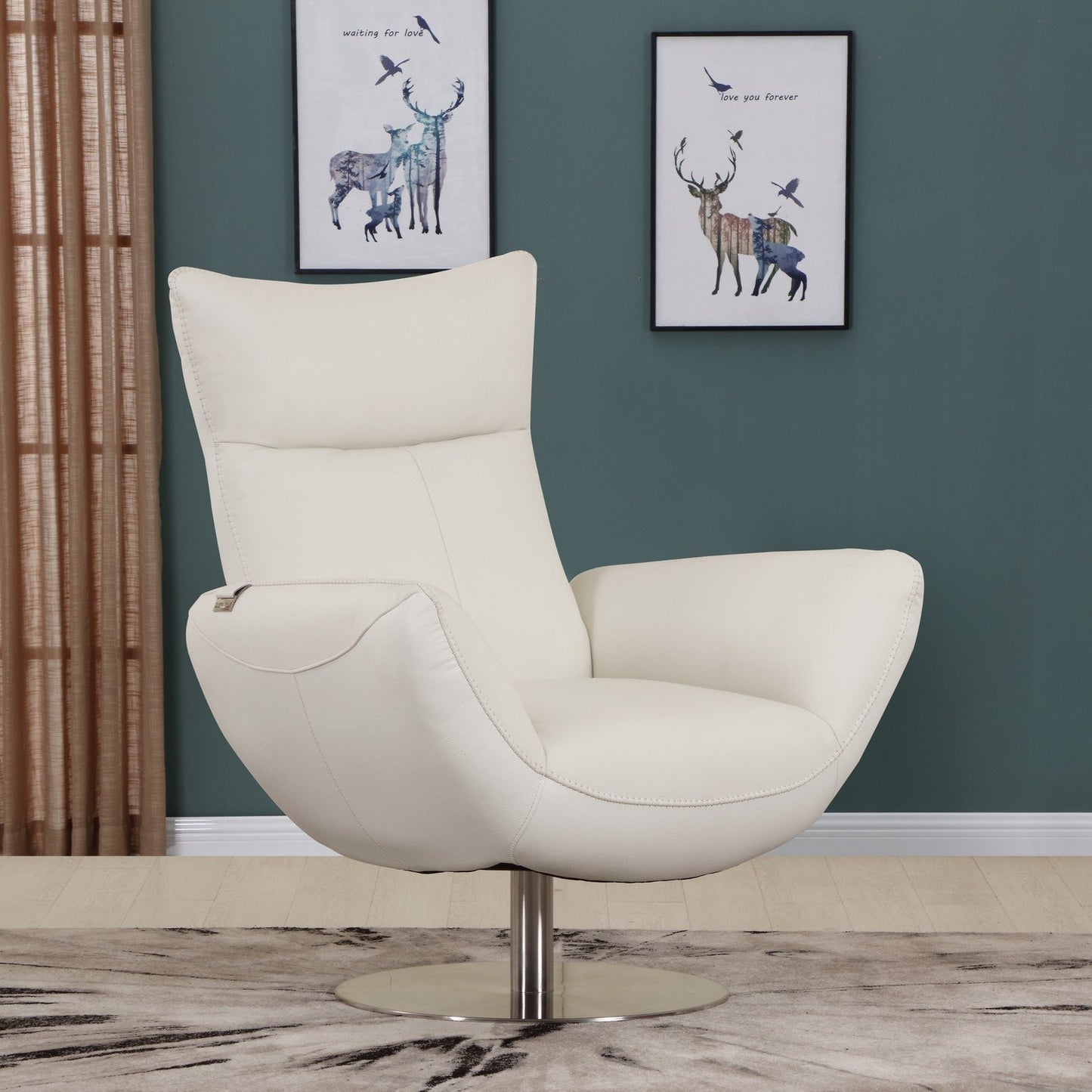 Sleek Contemporary Leather Lounge Chair – Modern Comfort & Style