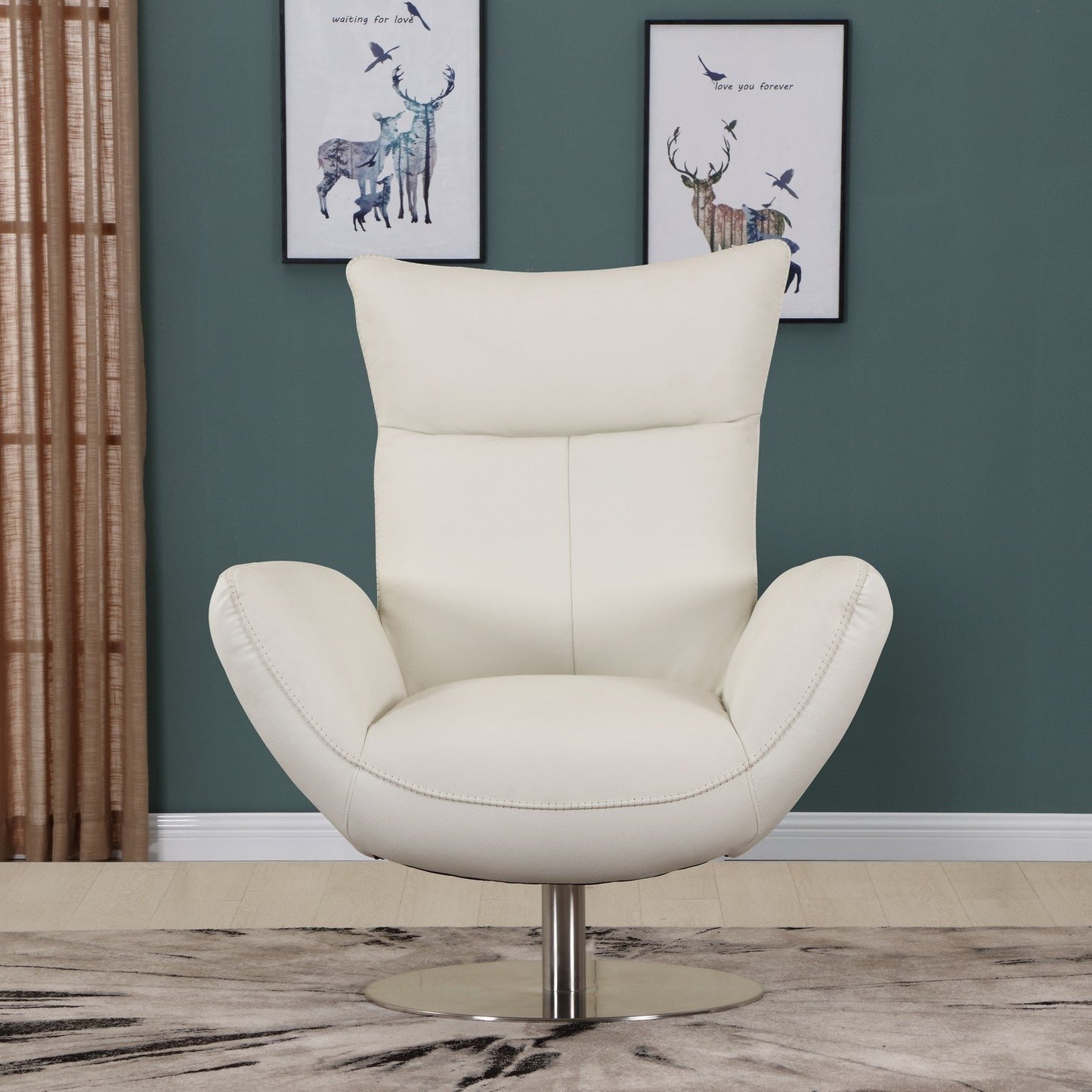 Sleek Contemporary Leather Lounge Chair – Modern Comfort & Style