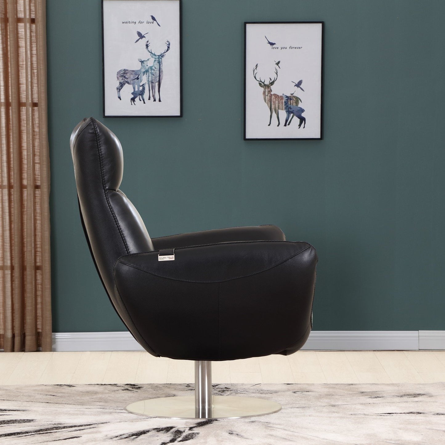 Sleek Contemporary Leather Lounge Chair – Modern Comfort & Style