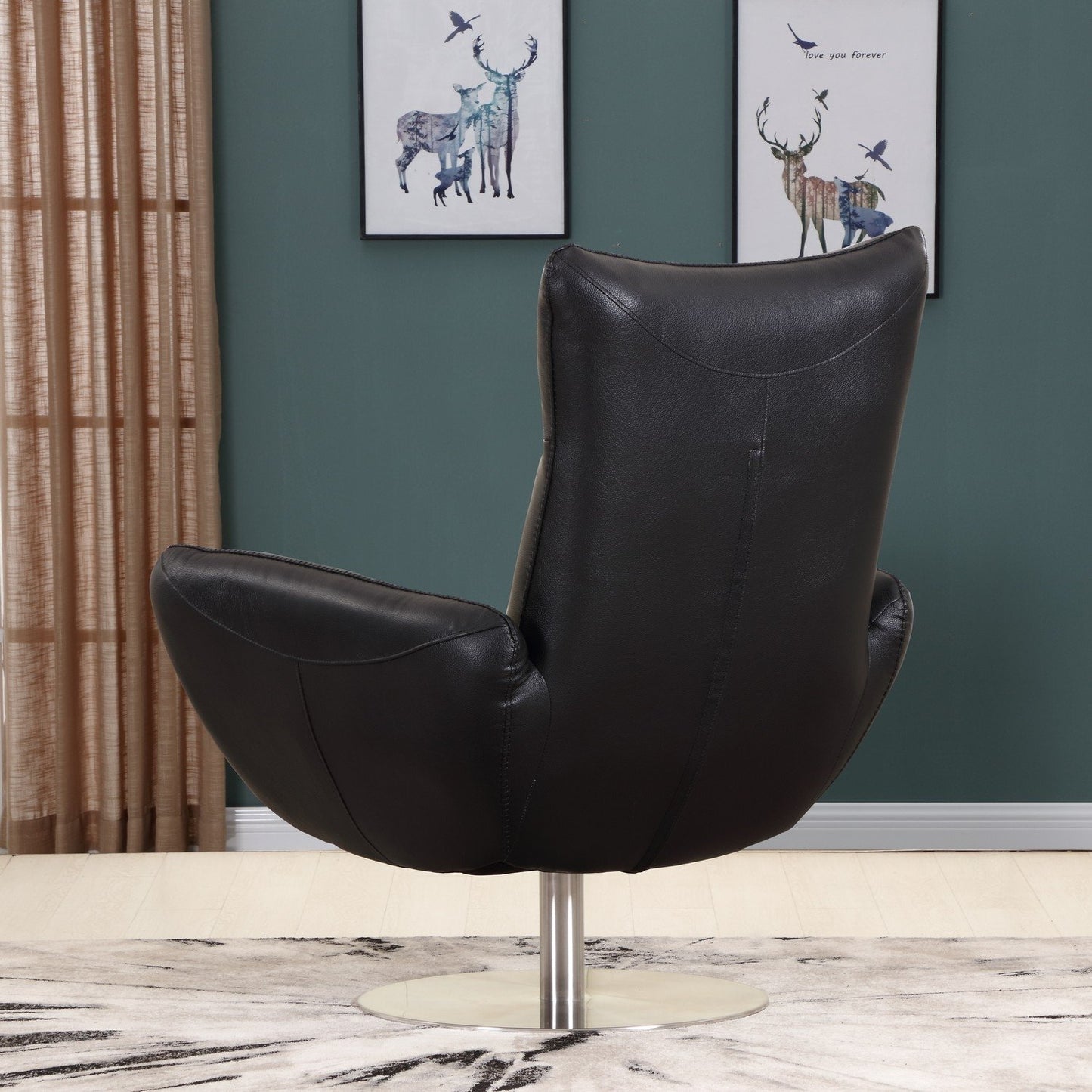 Sleek Contemporary Leather Lounge Chair – Modern Comfort & Style