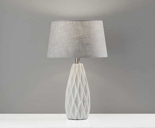 23" White Ceramic Lamps