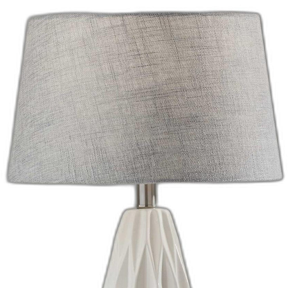 23" White Ceramic Lamps