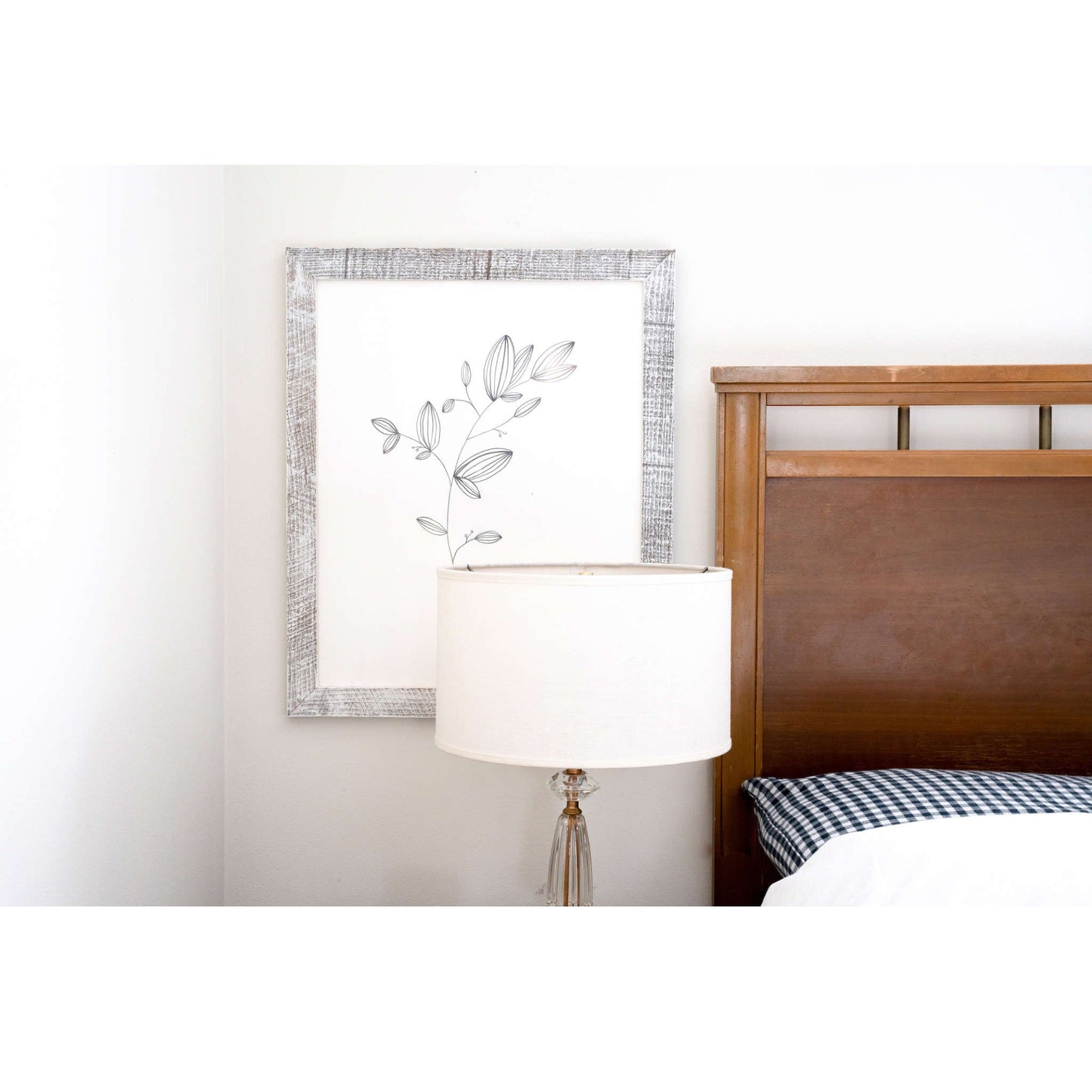 Handcrafted 16x20 Rustic Whitewashed Wood Picture Frame