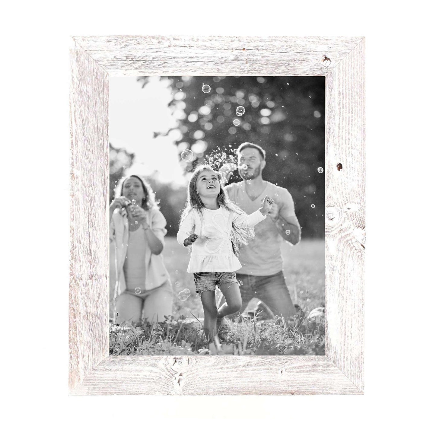 Handcrafted 16x20 Rustic Whitewashed Wood Picture Frame