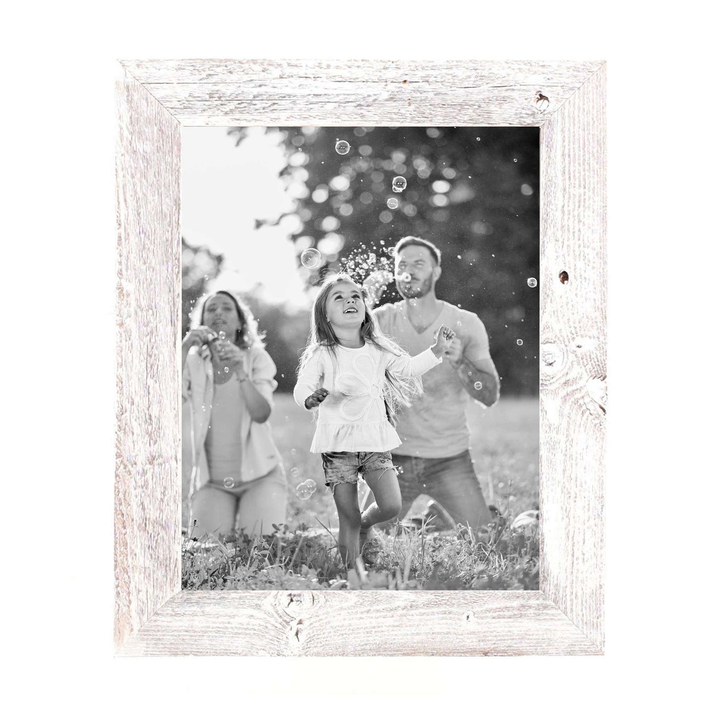 Handcrafted 16x20 Rustic Whitewashed Wood Picture Frame