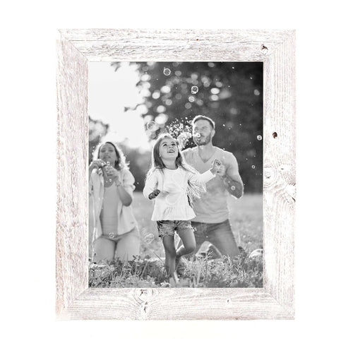 Handcrafted 16x20 Rustic Whitewashed Wood Picture Frame