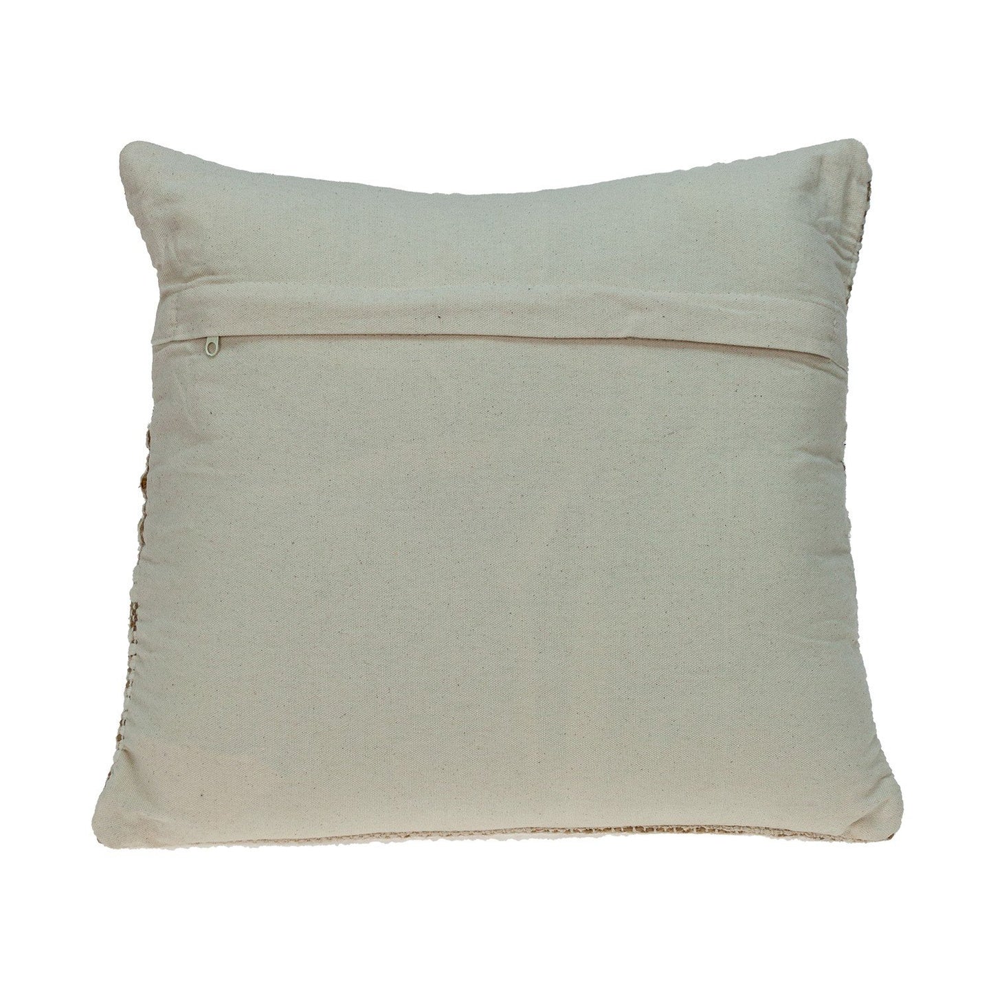 Handwoven Linen & Jute Throw Pillow – Ivory and Brown with Insert