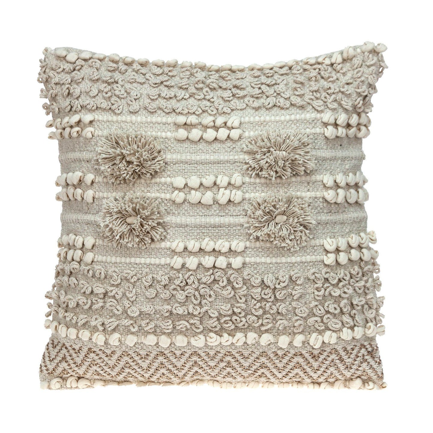 Sandstone Ivory Textured Pillow | Cozy Handwoven Cotton Blend