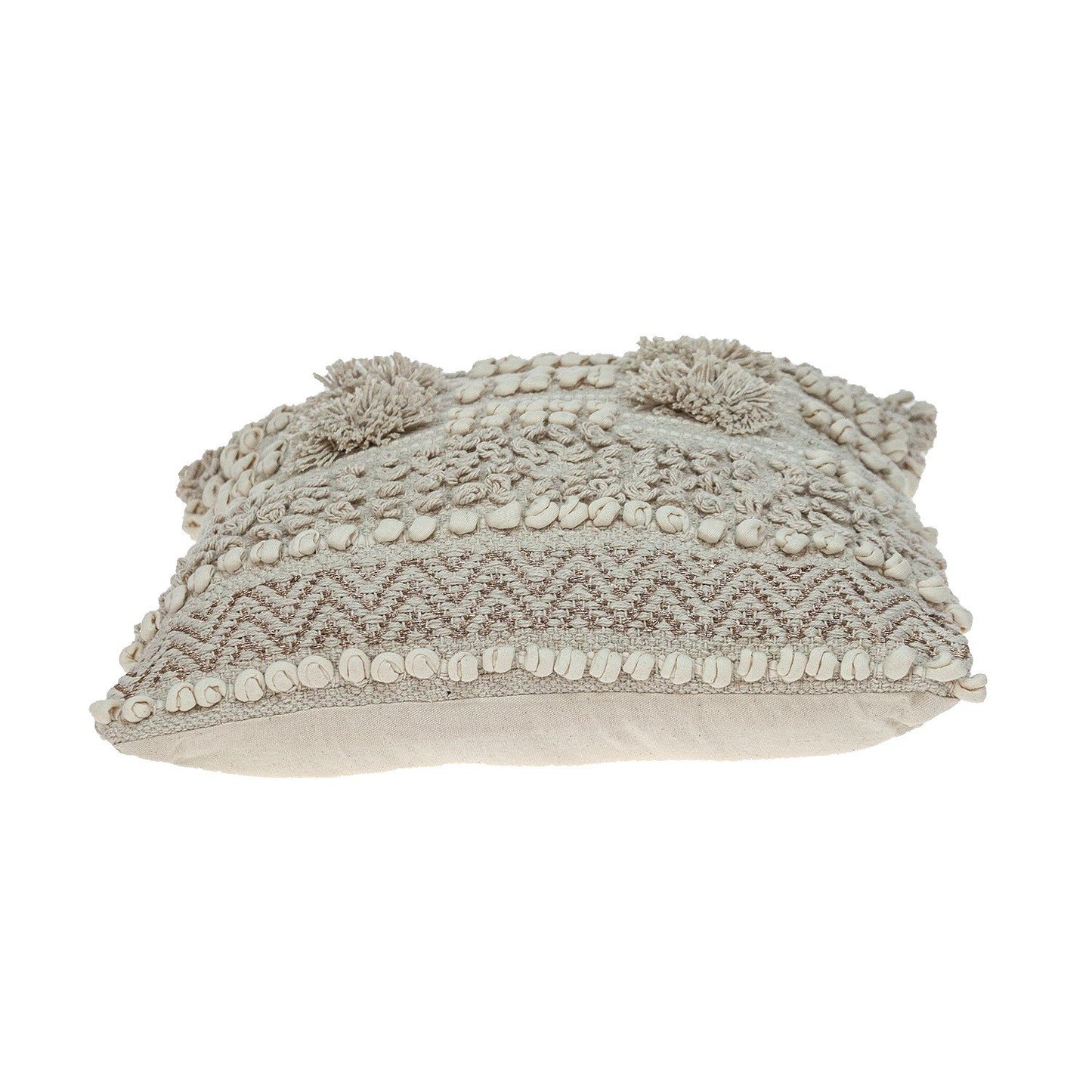 Sandstone Ivory Textured Pillow | Cozy Handwoven Cotton Blend
