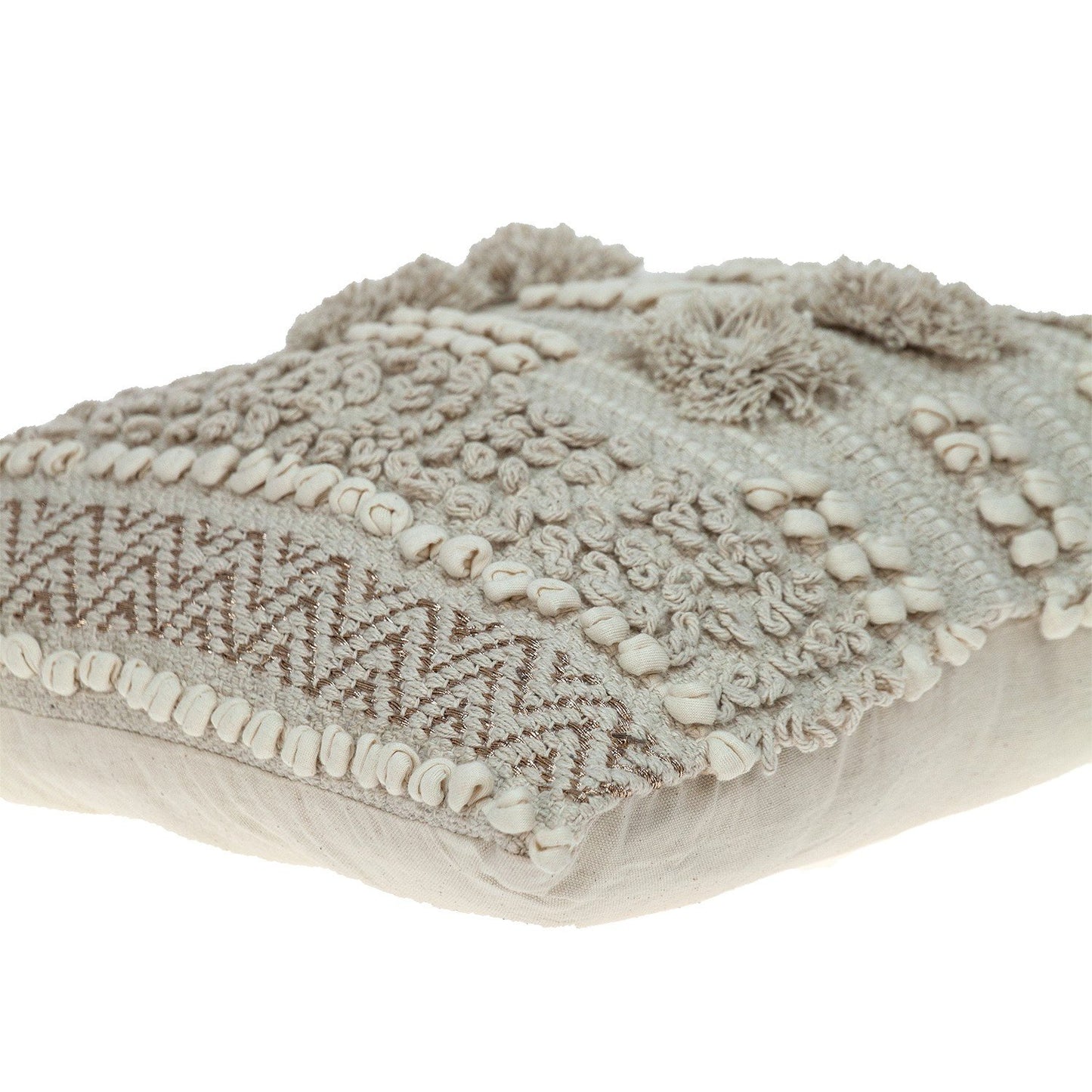 Sandstone Ivory Textured Pillow | Cozy Handwoven Cotton Blend