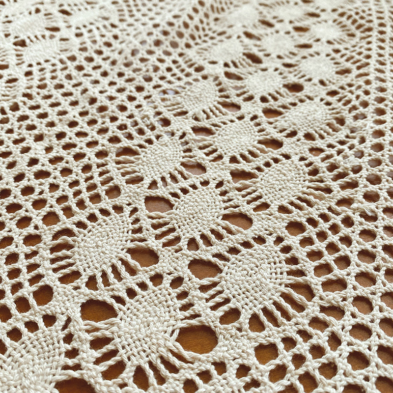 LaceHarvest™ Crochet Curtain | Semi-Sheer Farmhouse & Boho Style