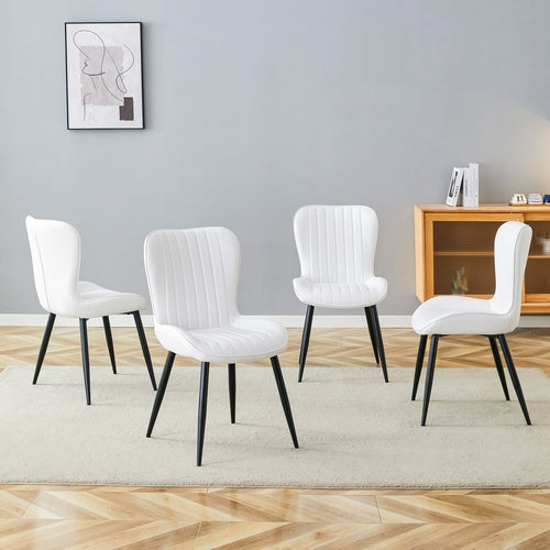 Contemporary Upholstered Dining Chair with Comfortable Cushion Seat | Set of 4