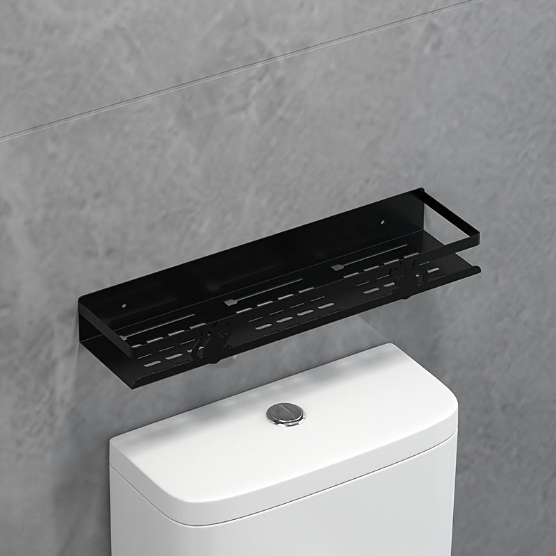 NoDrill Black Bathroom Storage Rack: The Space-Saving Gamechanger