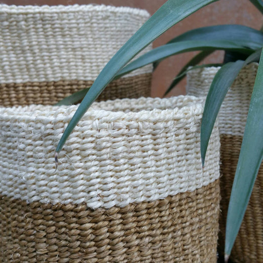 Handwoven Sisal Nesting Baskets | Set of 3 for Planters & Storage