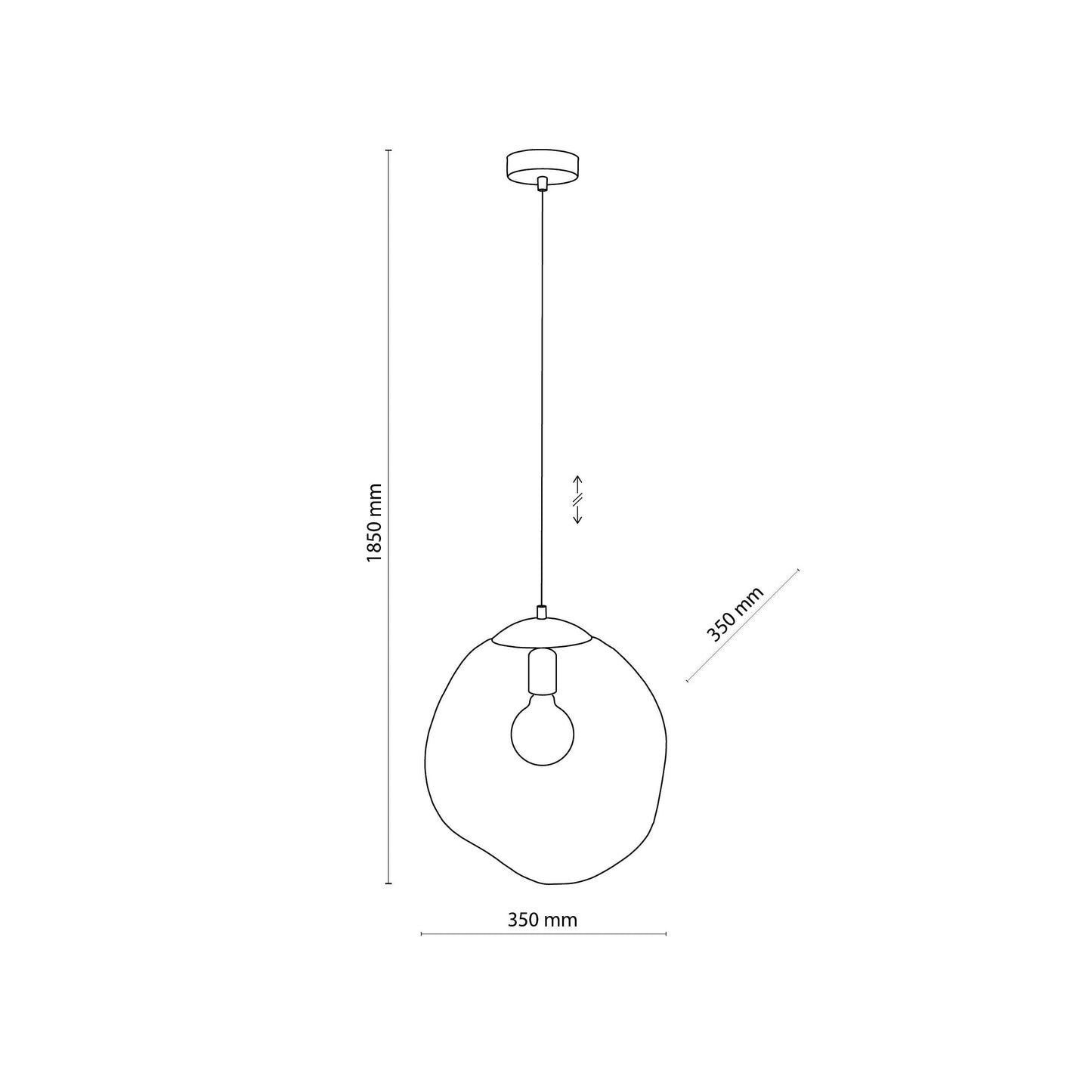 Hand-Blown Glass Pendant Light for Contemporary Spaces