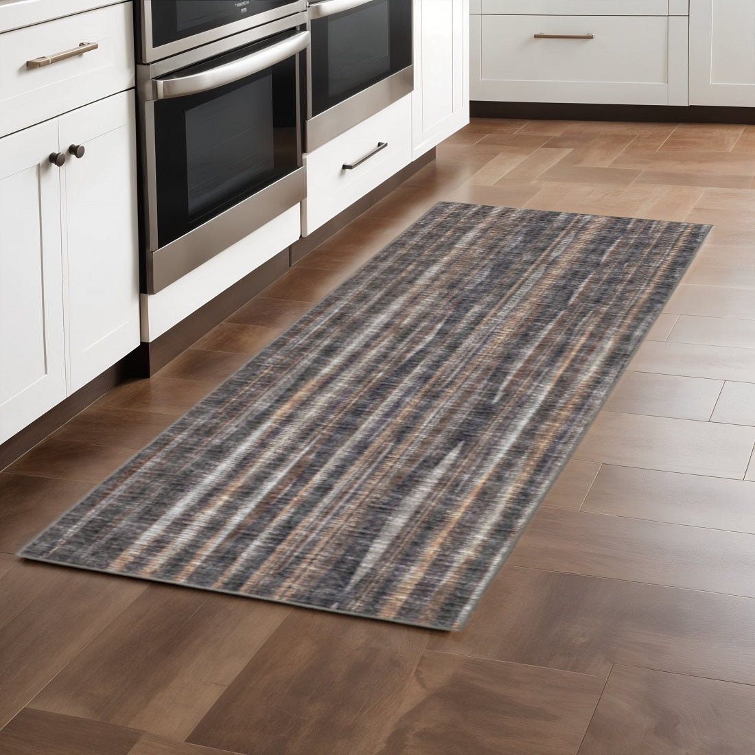3' x 8' Brown Ombre Tufted Runner – Warmth with Modern Texture