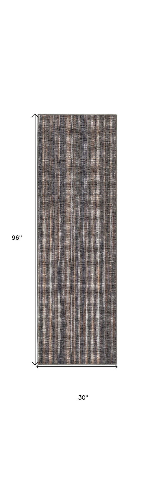 3' x 8' Brown Ombre Tufted Runner – Warmth with Modern Texture