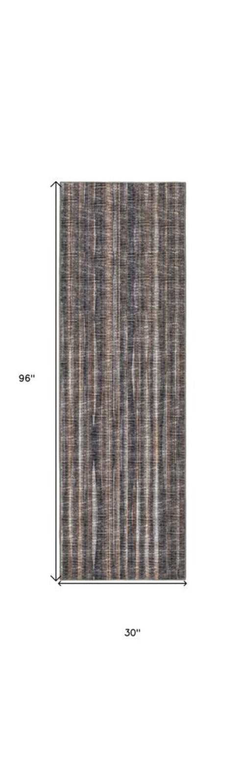 3' x 8' Brown Ombre Tufted Runner – Warmth with Modern Texture
