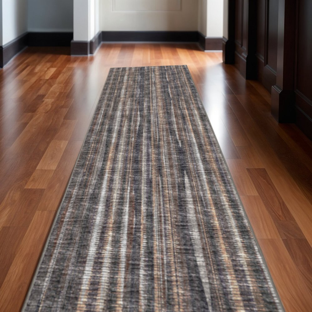 3' x 10' Brown Ombre Tufted Runner – Sleek & Sophisticated Flow