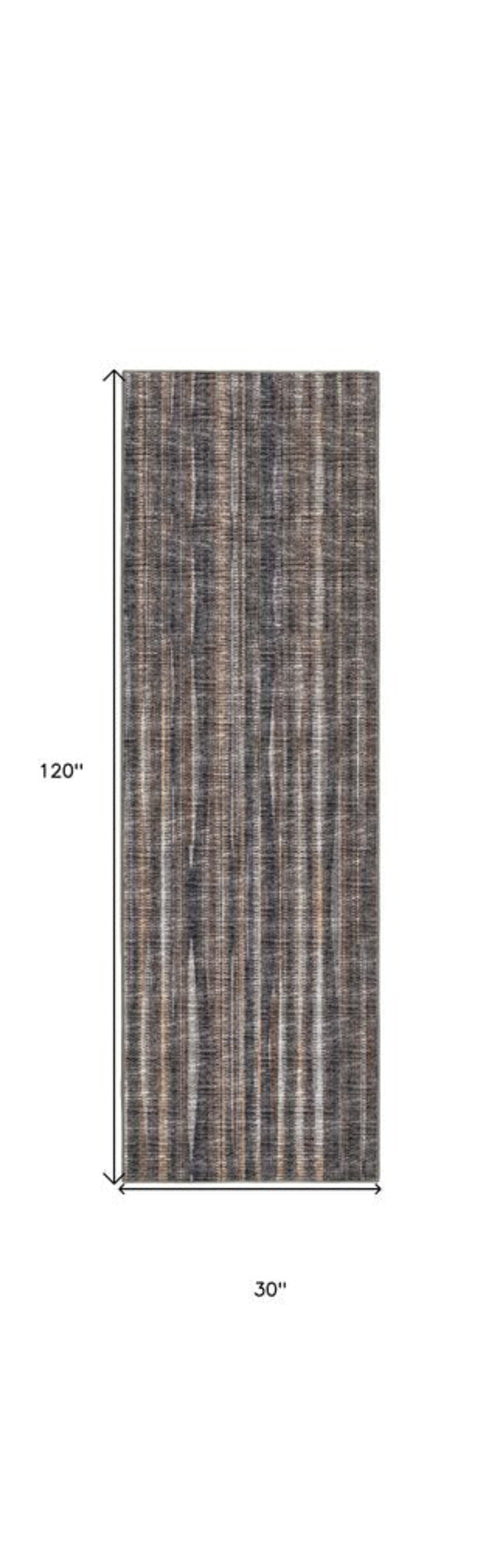 3' x 10' Brown Ombre Tufted Runner – Sleek & Sophisticated Flow