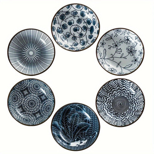 6-Piece Ceramic Snack Plates