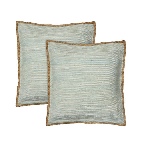Bohemian Hand-Woven Cotton & Jute Throw Pillow Set (Set of 2)