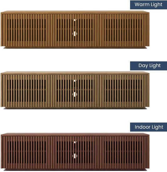 Mid Century Solid Wood Media Cabinet