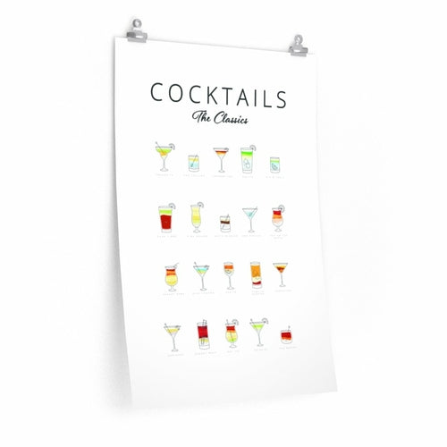 Stylish Cocktail Recipe Wall Art – Unframed Matte Poster