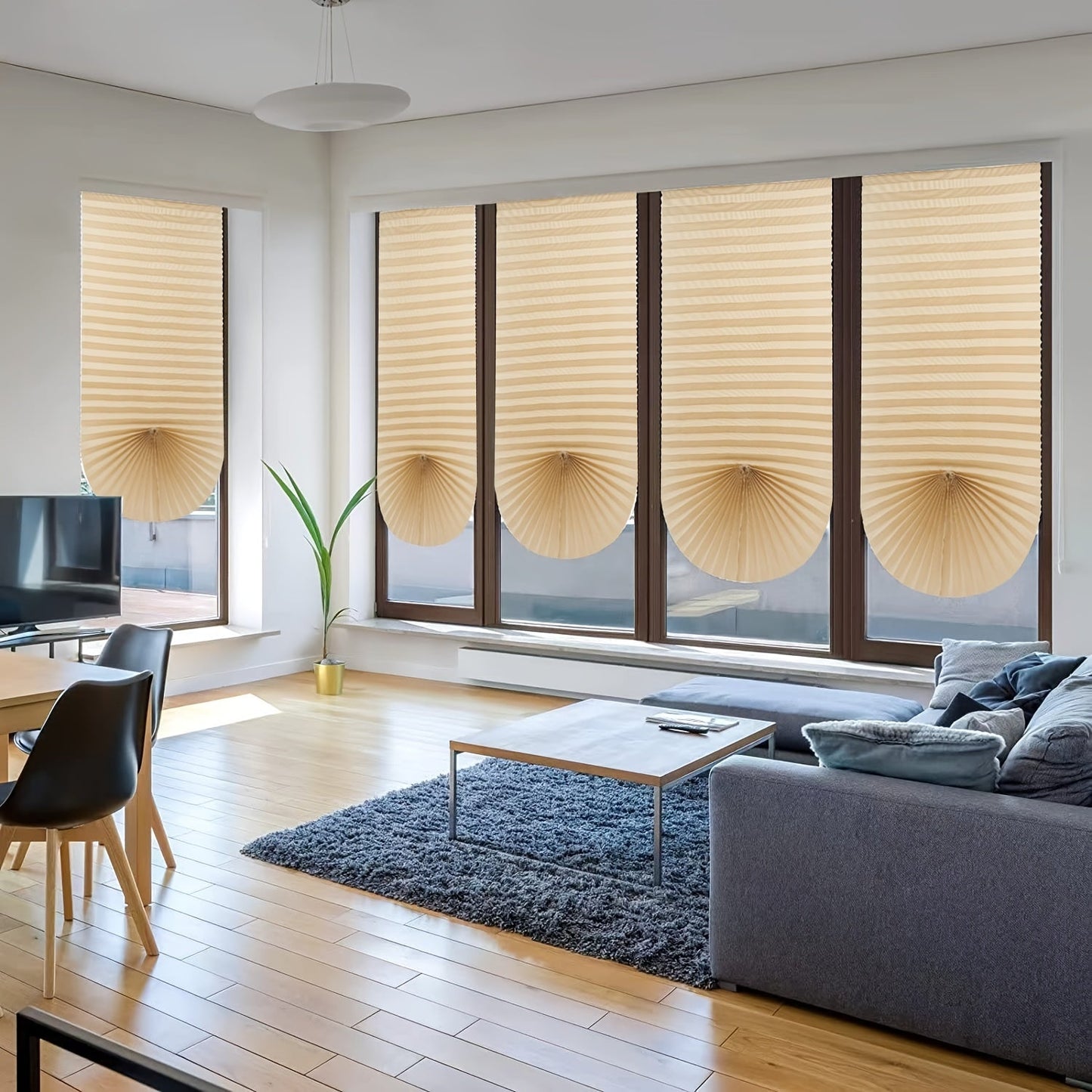 Self-Adhesive Pleated Fabric Shades | No-Drill, Cut-to-Size Cordless Blinds