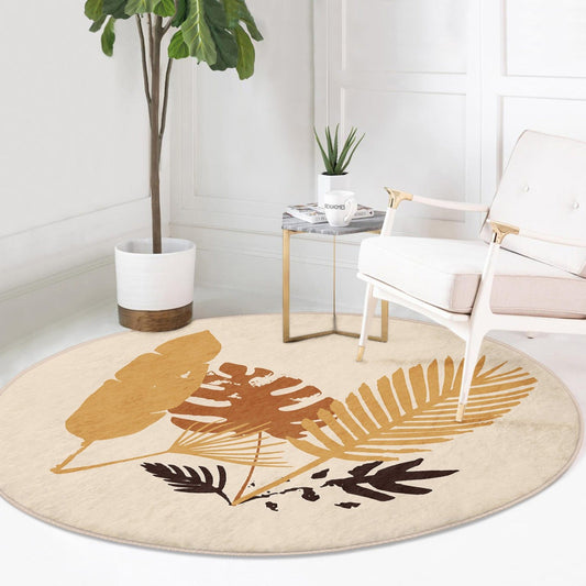 Abstract Round Non Slip Area Rug