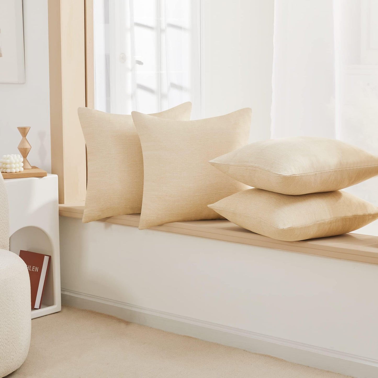 Eco-Conscious Linen Throw Pillow Covers for Modern Decor | 4 PCS