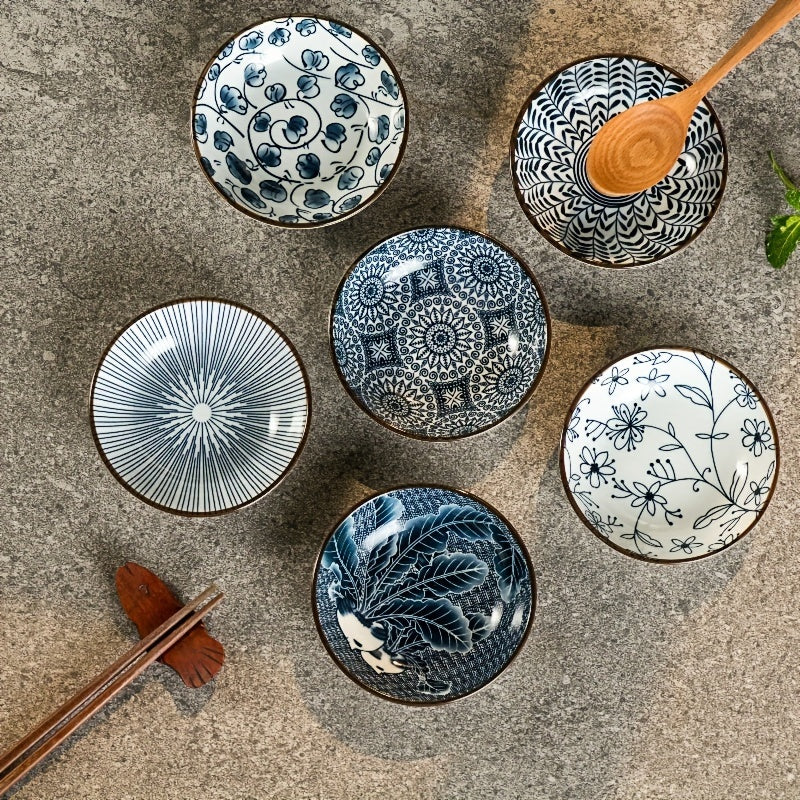 6-Piece Ceramic Snack Plates