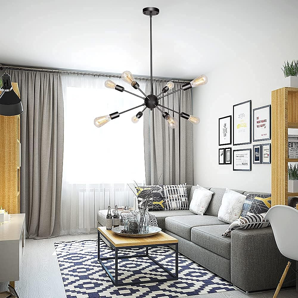 Vintage-Inspired 8-Bulb Sputnik Pendant Light