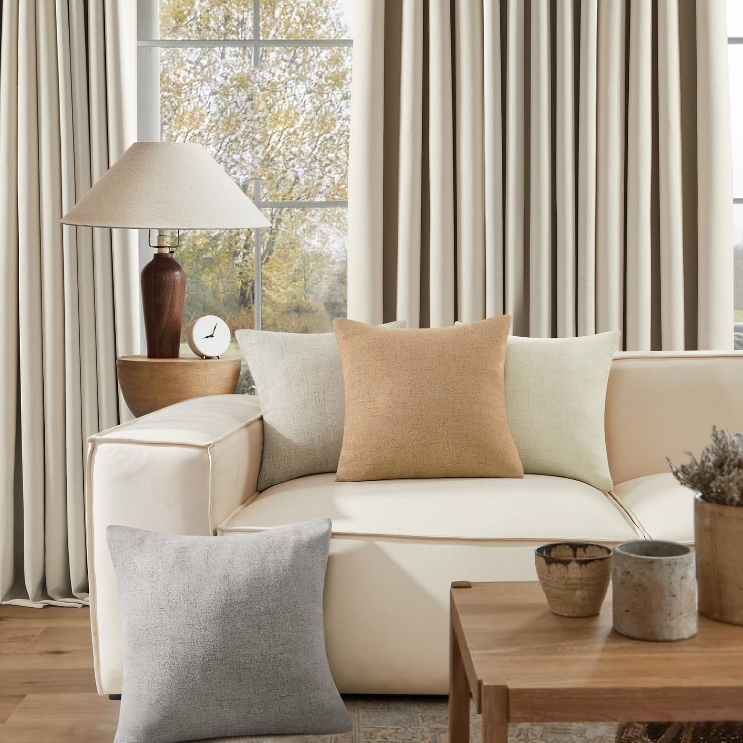 Eco-Conscious Linen Throw Pillow Covers for Modern Decor | 4 PCS