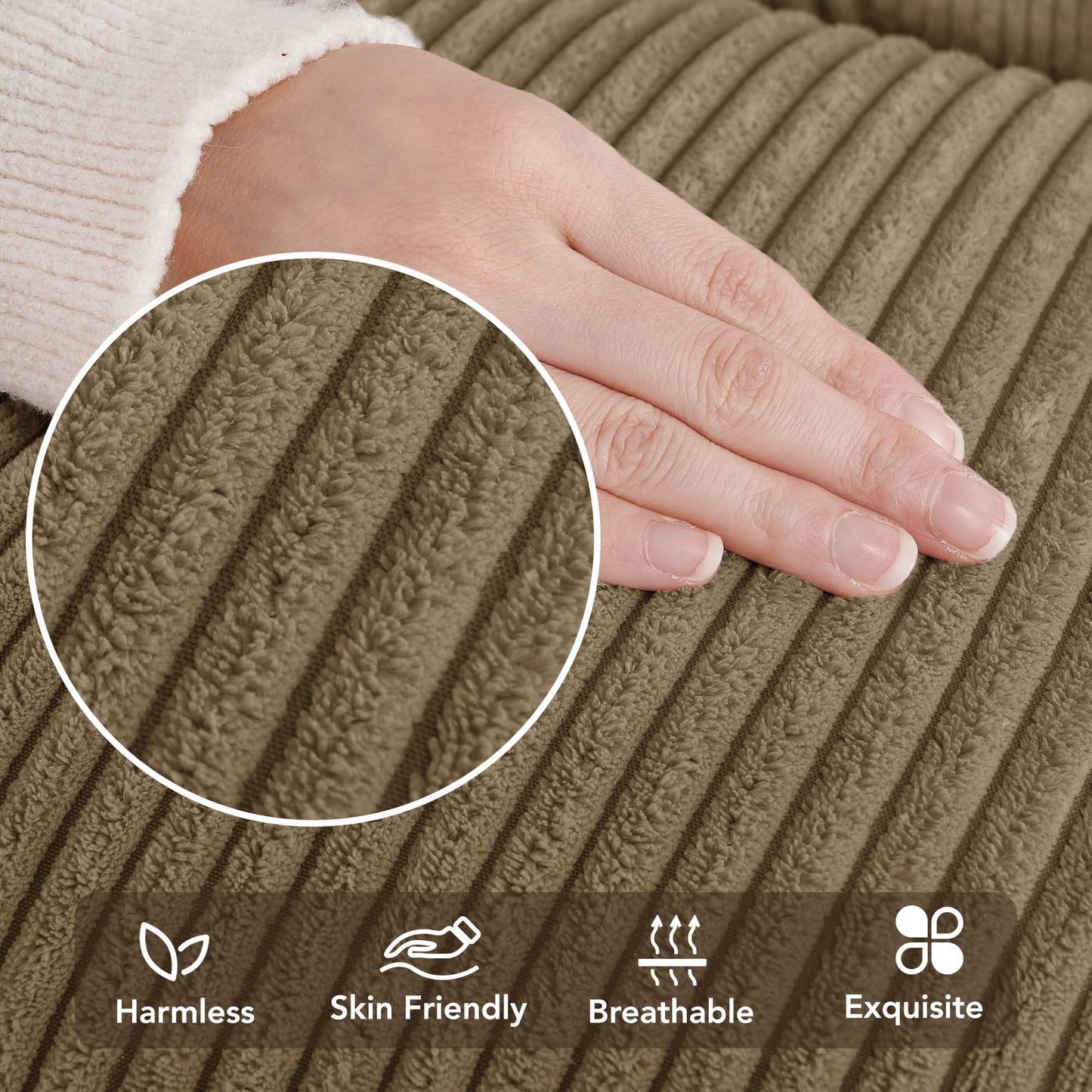 Soft Corduroy Throw Pillow Covers for Modern & Classic Homes | 4PCS